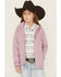 Image #1 - Ariat Girls' Solid Softshell Jacket, Lavender, hi-res