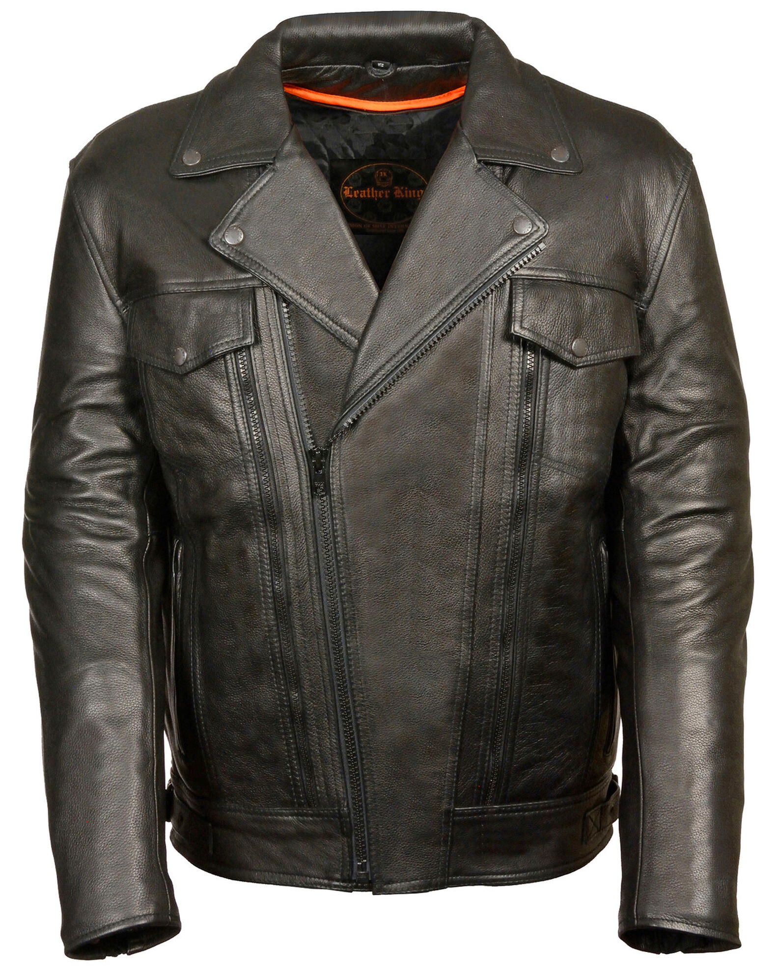 Product Name: Milwaukee Leather Men's Utility Pocket Motorcycle Jacket