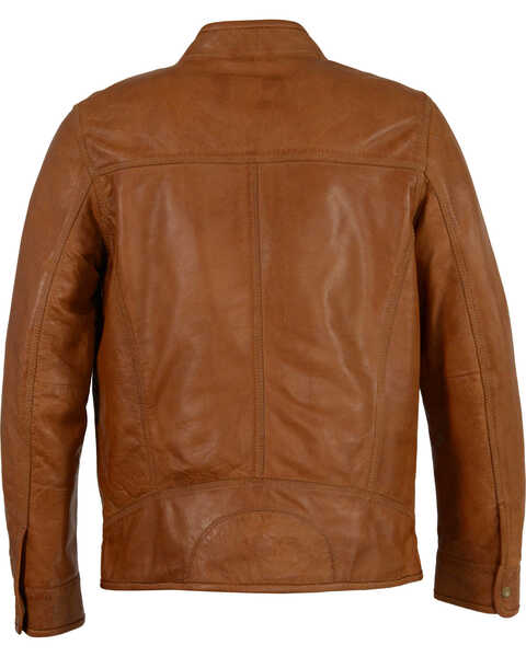 Image #2 - Milwaukee Leather Men's Zip Front Classic Moto Leather Jacket - 3X, Tan, hi-res