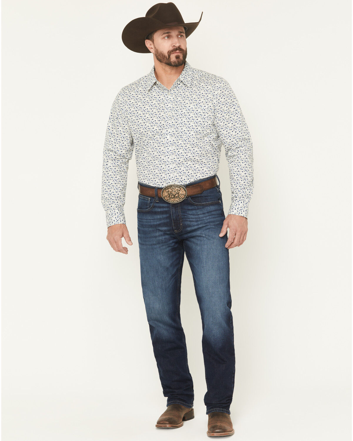 Image #1 - Wrangler Men's 20X Dark Wash Slim Straight Stretch Denim Jeans, Dark Wash, hi-res