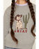 Image #3 - Ariat Girls' Sassy Cat Sweatshirt, Grey, hi-res
