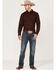 Gibson Men's Matrix Southwestern Geo Print Long Sleeve Button Down Western Shirt , Burgundy, hi-res