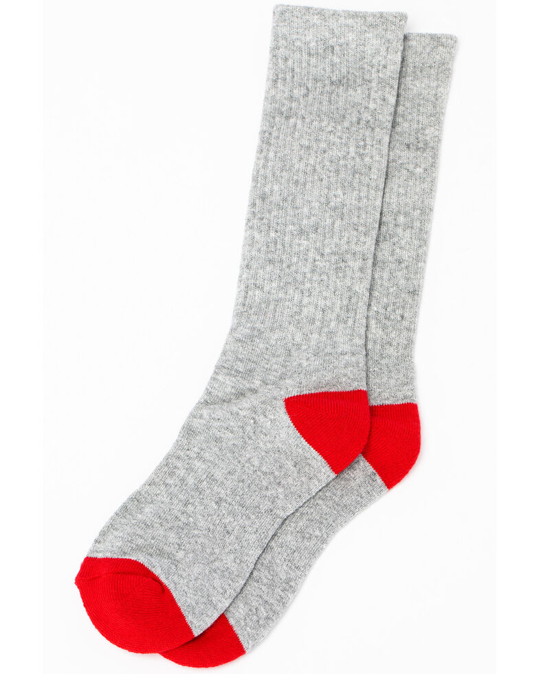 Boot Barn Youth Crew Sock 3 Pack, Heather Grey, hi-res