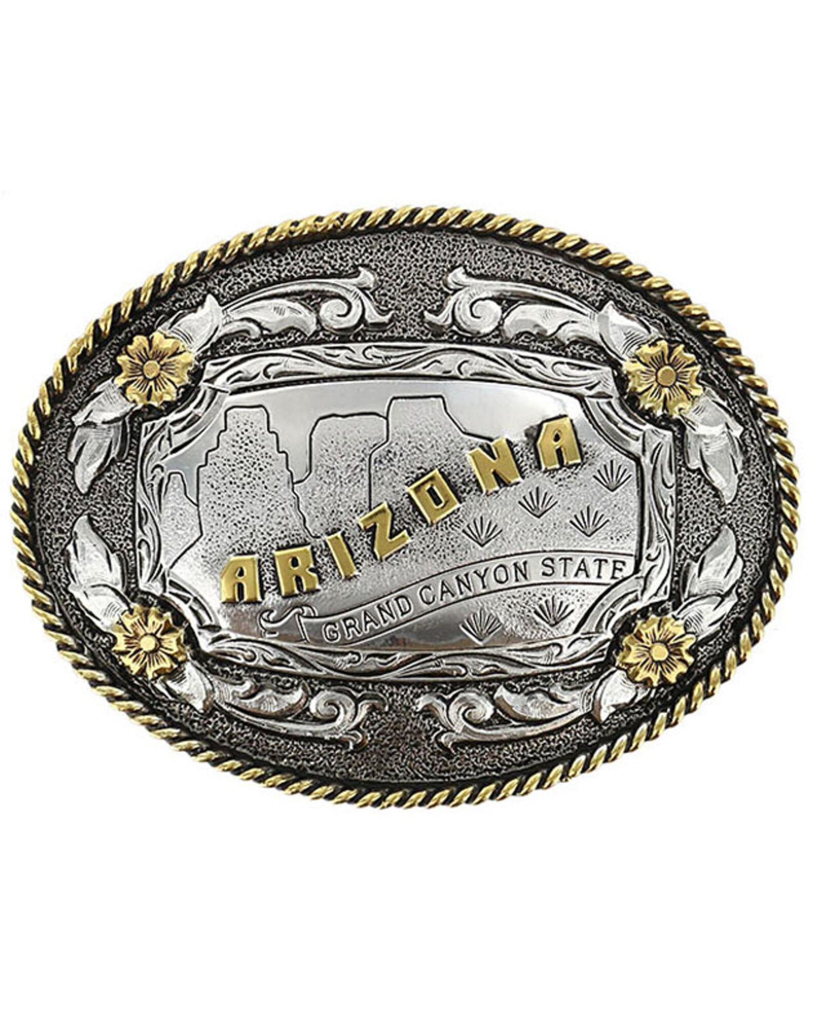 Image #1 - Cody James Men's Antiqued Oval Arizona Belt Buckle, Multi, hi-res