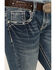 Image #4 - Shyanne Girls' Arrowhead Dark Wash Dreamcatcher Pocket Bootcut Stretch Denim Jeans, Dark Wash, hi-res