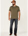 Flag & Anthem Men's Burnout Oilve Colorado Rockies Graphic Short Sleeve T-Shirt , Olive, hi-res