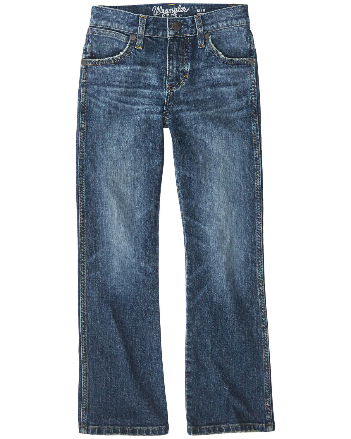 Image #2 - Wrangler Retro Little Boys' Whitley Slim Bootcut Stretch Denim Jeans, Blue, hi-res