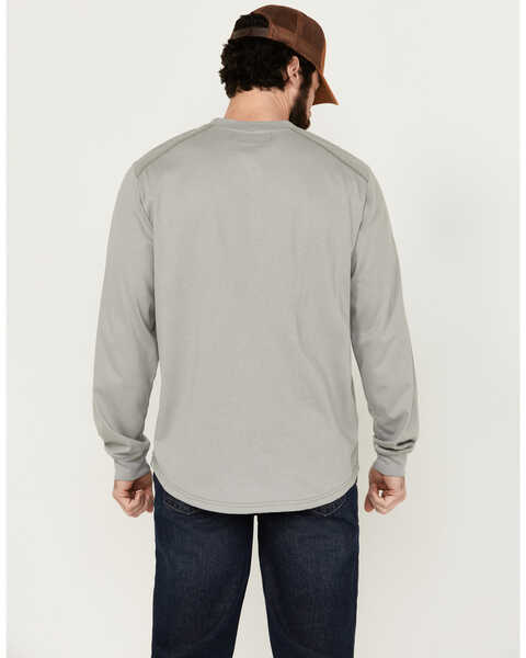 Image #4 - Hawx Men's FR Long Sleeve Pocket T-Shirt  - Tall , Silver, hi-res