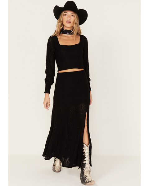 Image #1 - Idyllwind Women's Erin Lace Maxi Skirt, Black, hi-res
