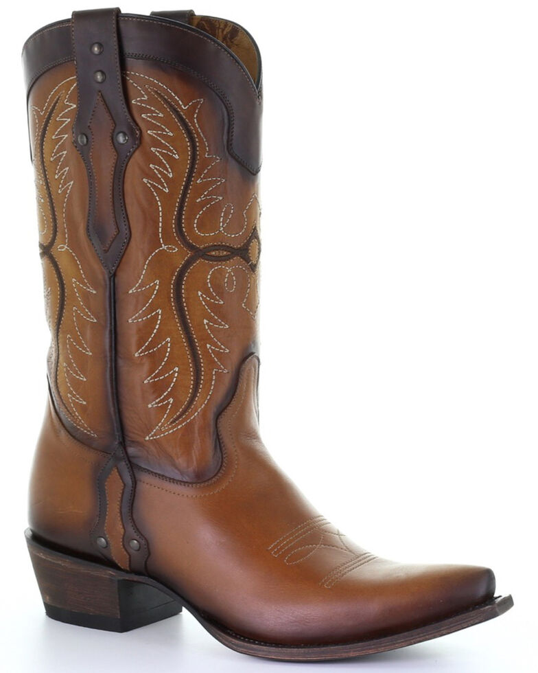 Corral Men's Brown Embroidery Western Boots - Snip Toe | Sheplers