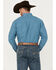 George Strait by Wrangler Men's Plaid Print Long Sleeve Button-Down Western Shirt - Big, Dark Blue, hi-res