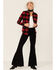Image #2 - Flag & Anthem Plaid Print Full Sleeve Shirt, Red, hi-res