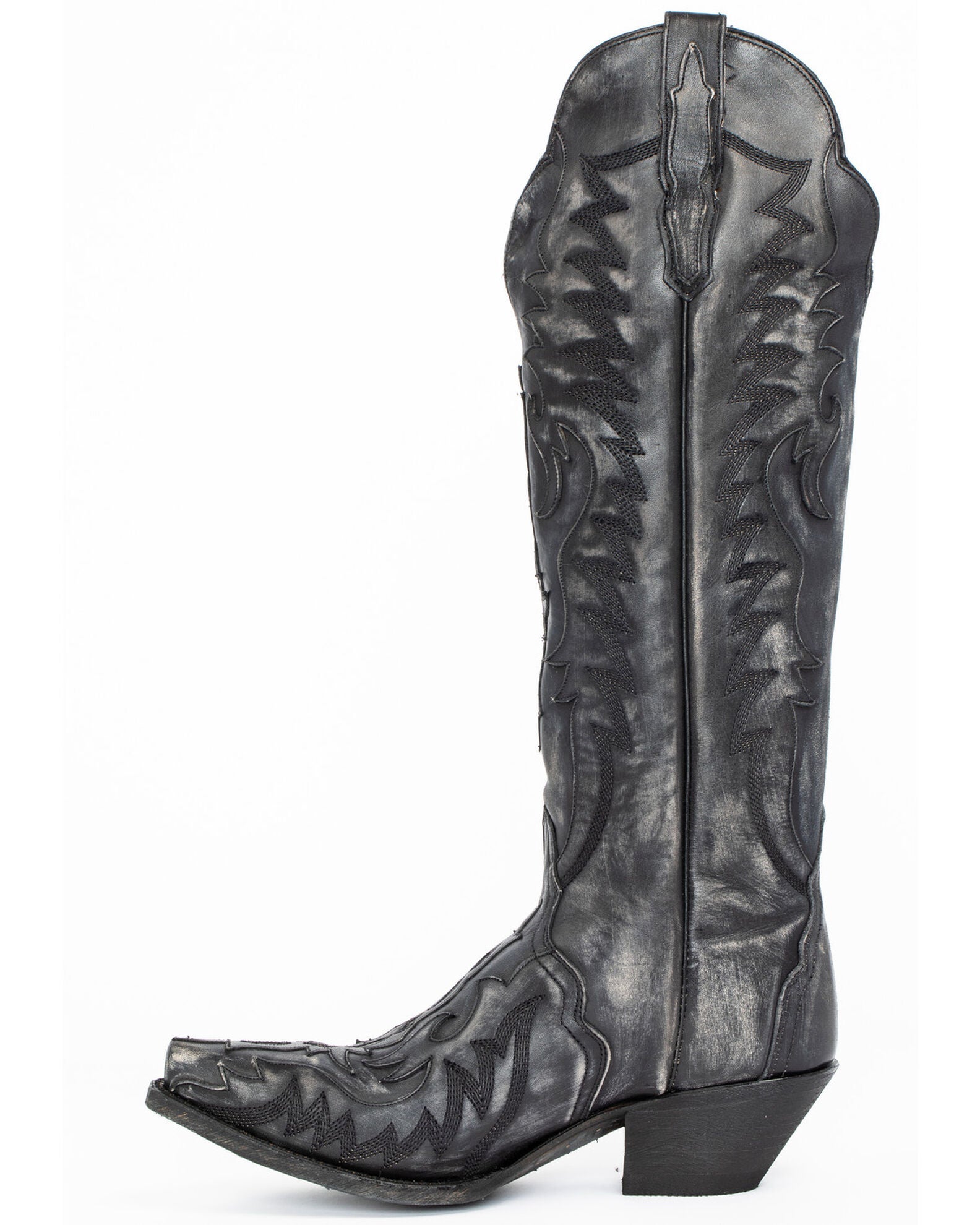 Dan Post Women’s Hallie Black 15” Snip Toe Medium Cowboy Boot
