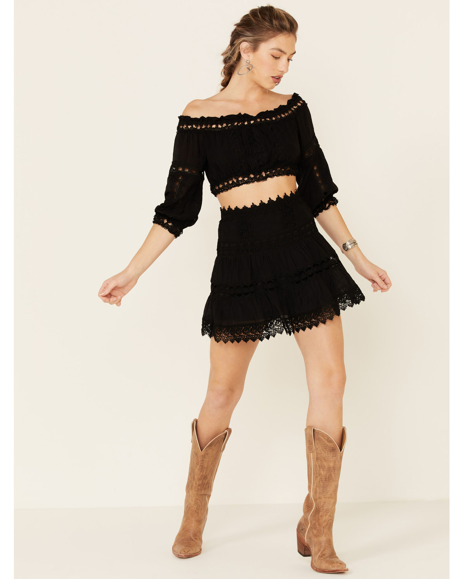 Crochet shop inset skirt