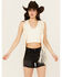 Image #2 - Blue B Women's Star Crochet Fringe Vest, Taupe, hi-res