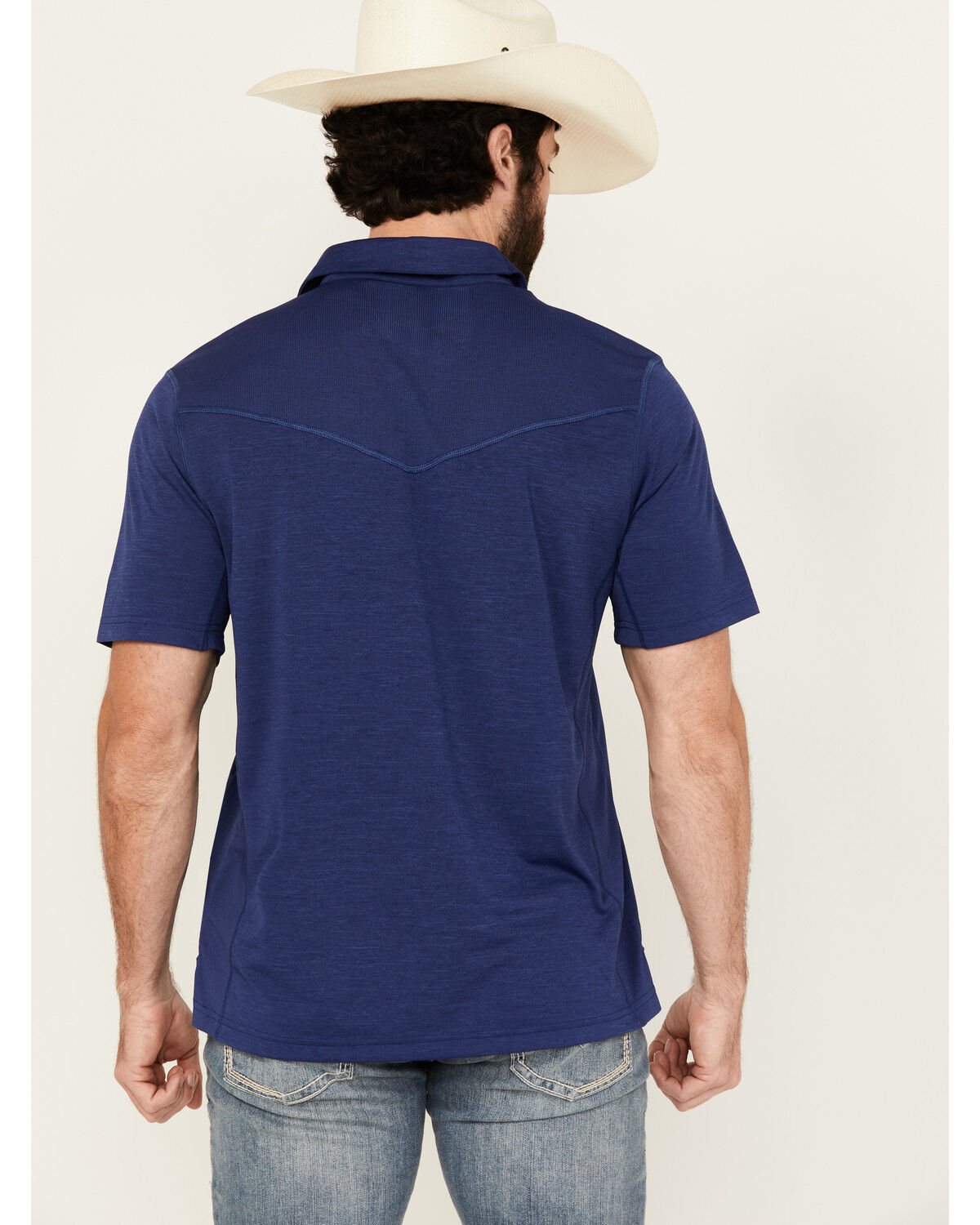 Image #4 - Wrangler Men's Solid Short Sleeve Performance Polo, Navy, hi-res