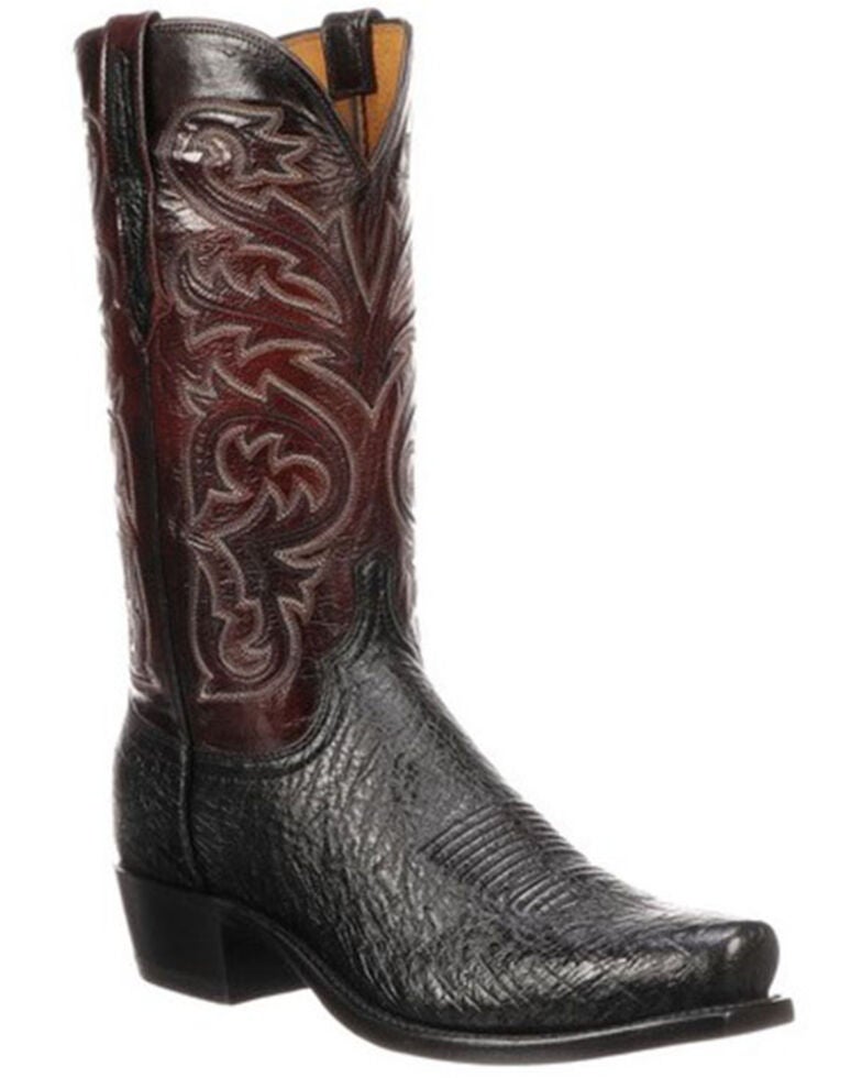 Lucchese Men's Nathan Smooth Ostrich Western Boots - Square Toe | Sheplers