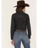 Image #4 - RANK 45® Women's Print Long Sleeve Stretch Snap Riding Shirt, Black, hi-res