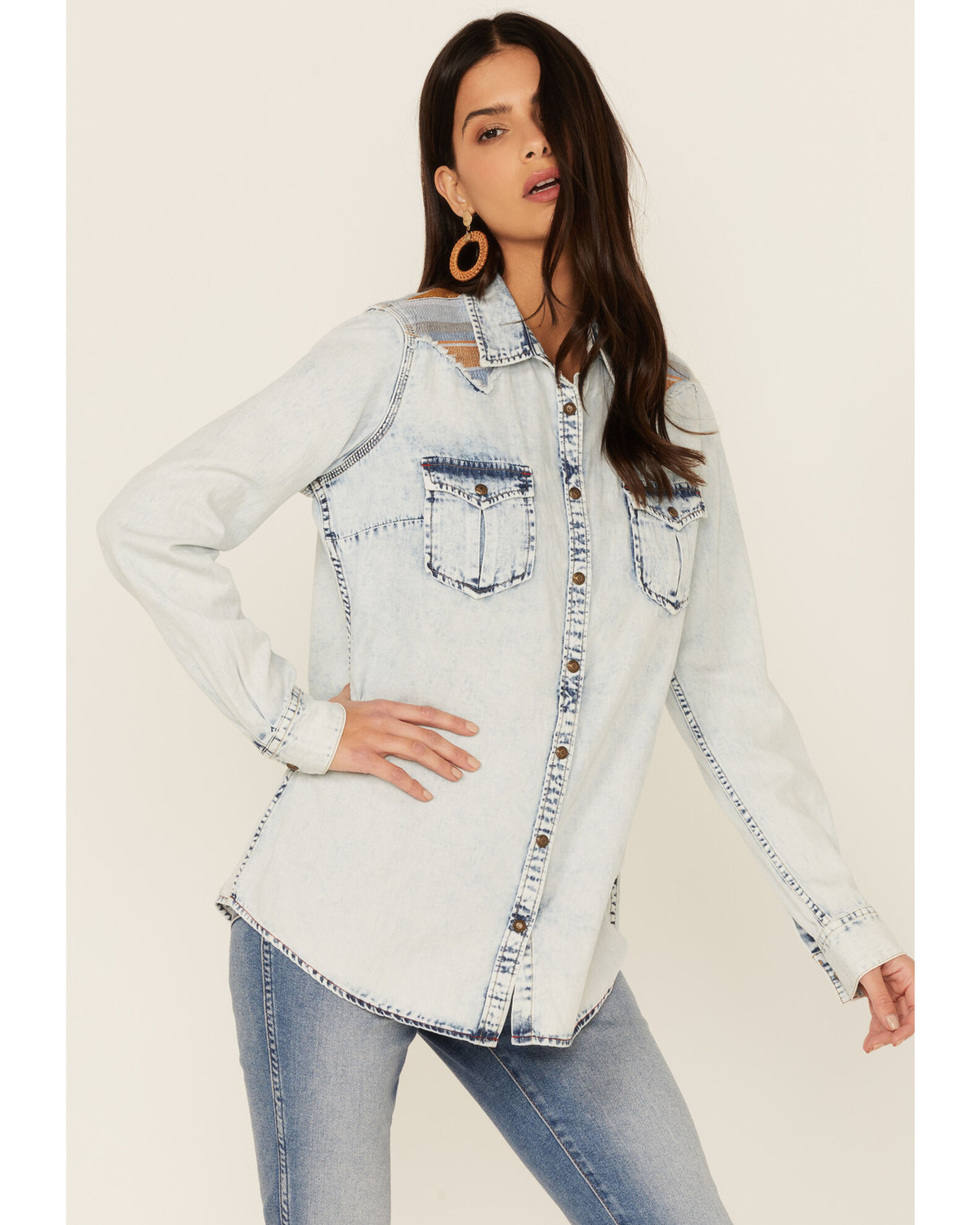 Womens denim shirt deals forever 21