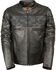 Image #1 - Milwaukee Leather Men's Reflective Skull Crossover Scooter Jacket, Black, hi-res