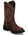 Justin Women's Inji Western Boots - Round Toe, Distressed Brown, hi-res