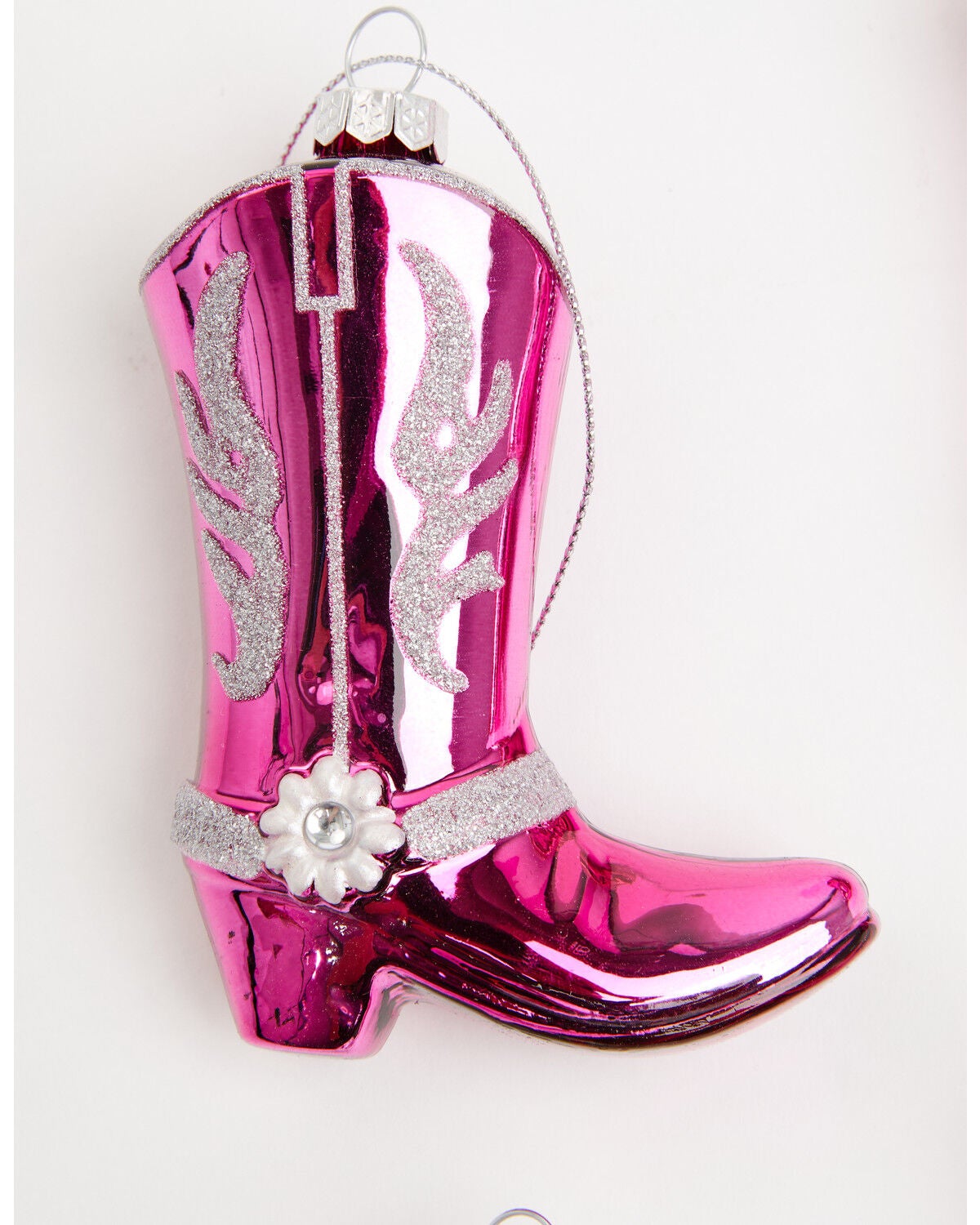 Image #4 - Boot Barn Cowboy Boots Glass Christmas Ornament Set - 4 Piece, Pink, hi-res