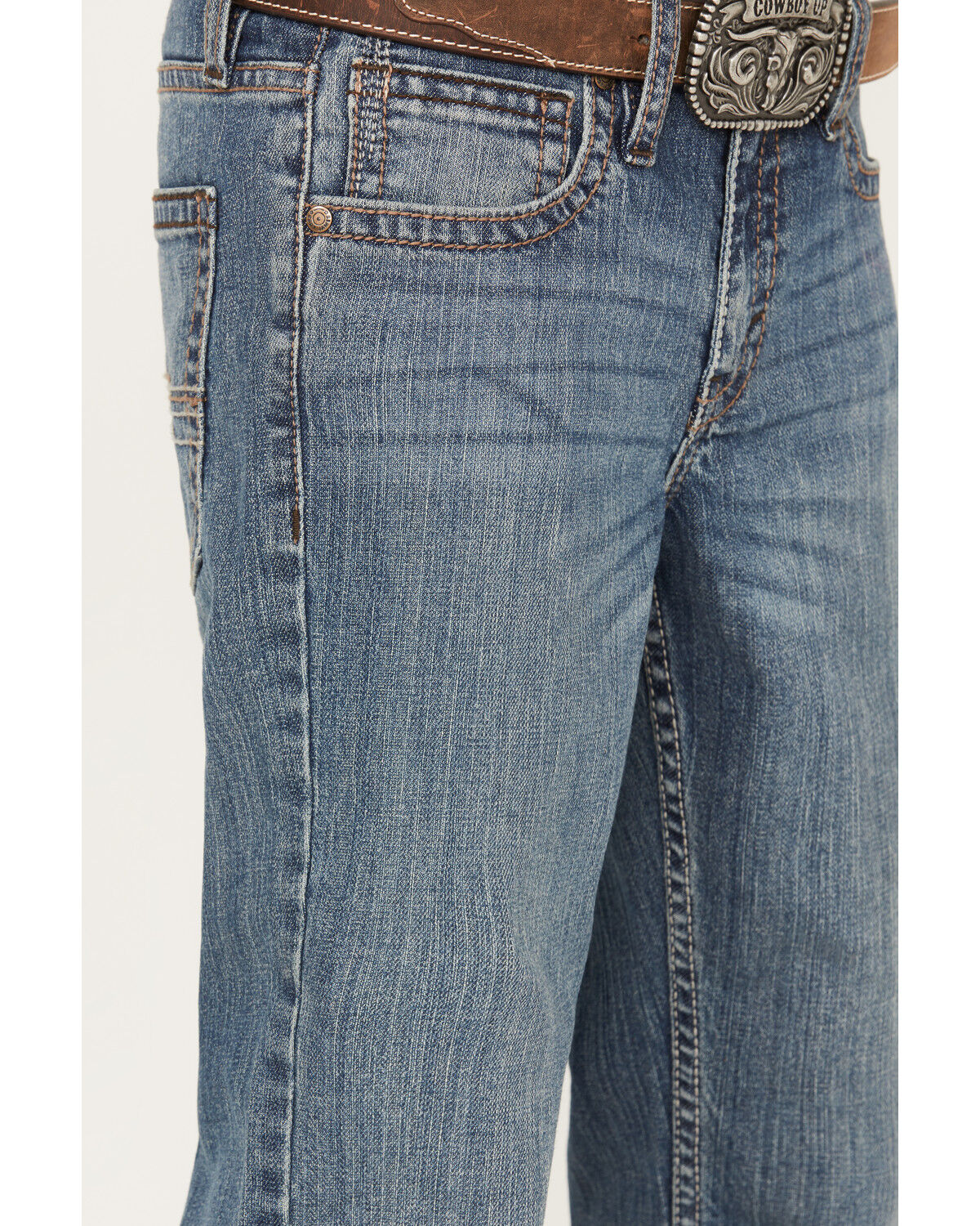 Image #2 - Cody James Boys' Bozeman Dark Wash Slim Bootcut Stretch Denim Jeans, Dark Wash, hi-res