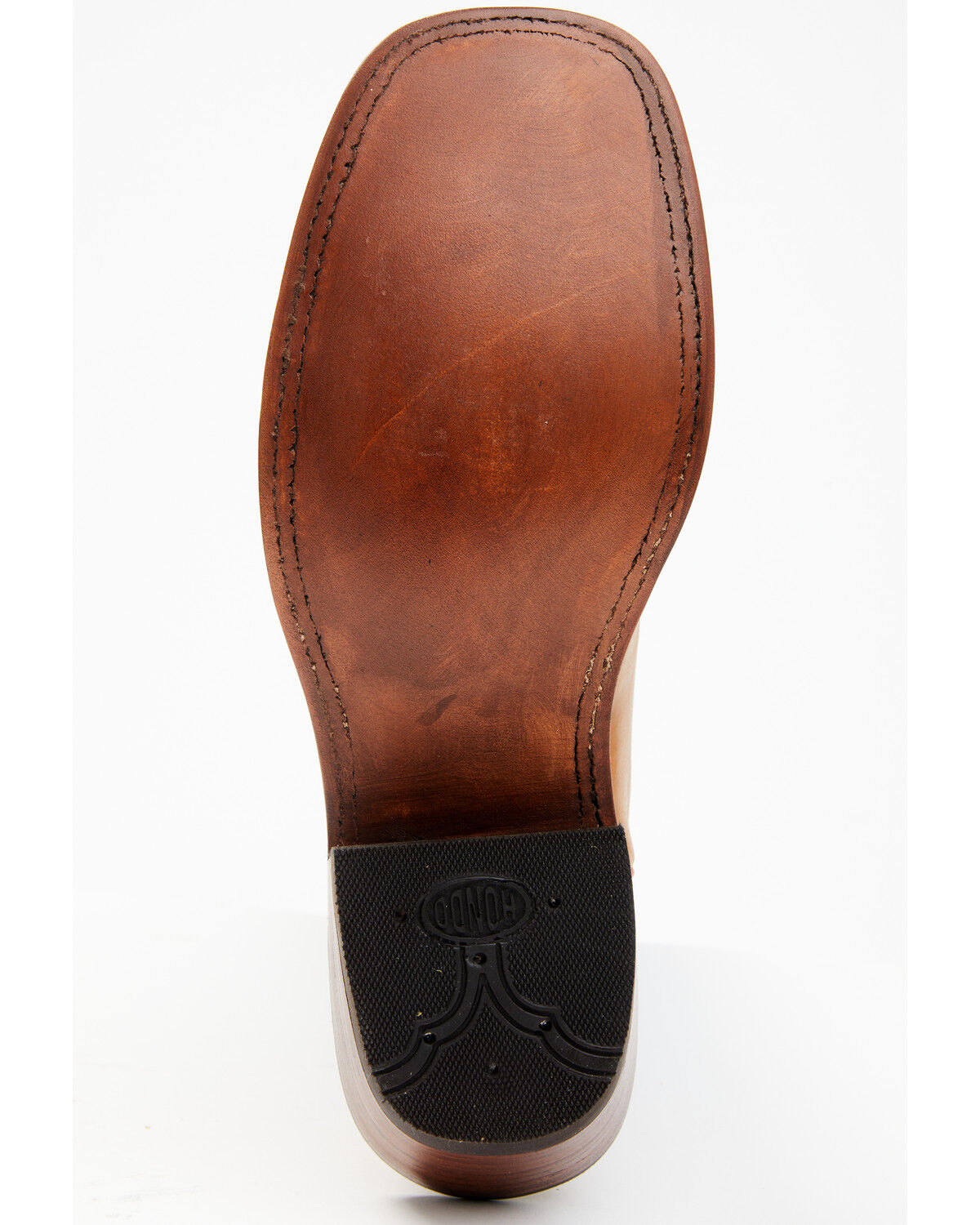 Image #7 - Hondo Boots Men's Crazy Horse Western Boots - Broad Square Toe, Tan, hi-res