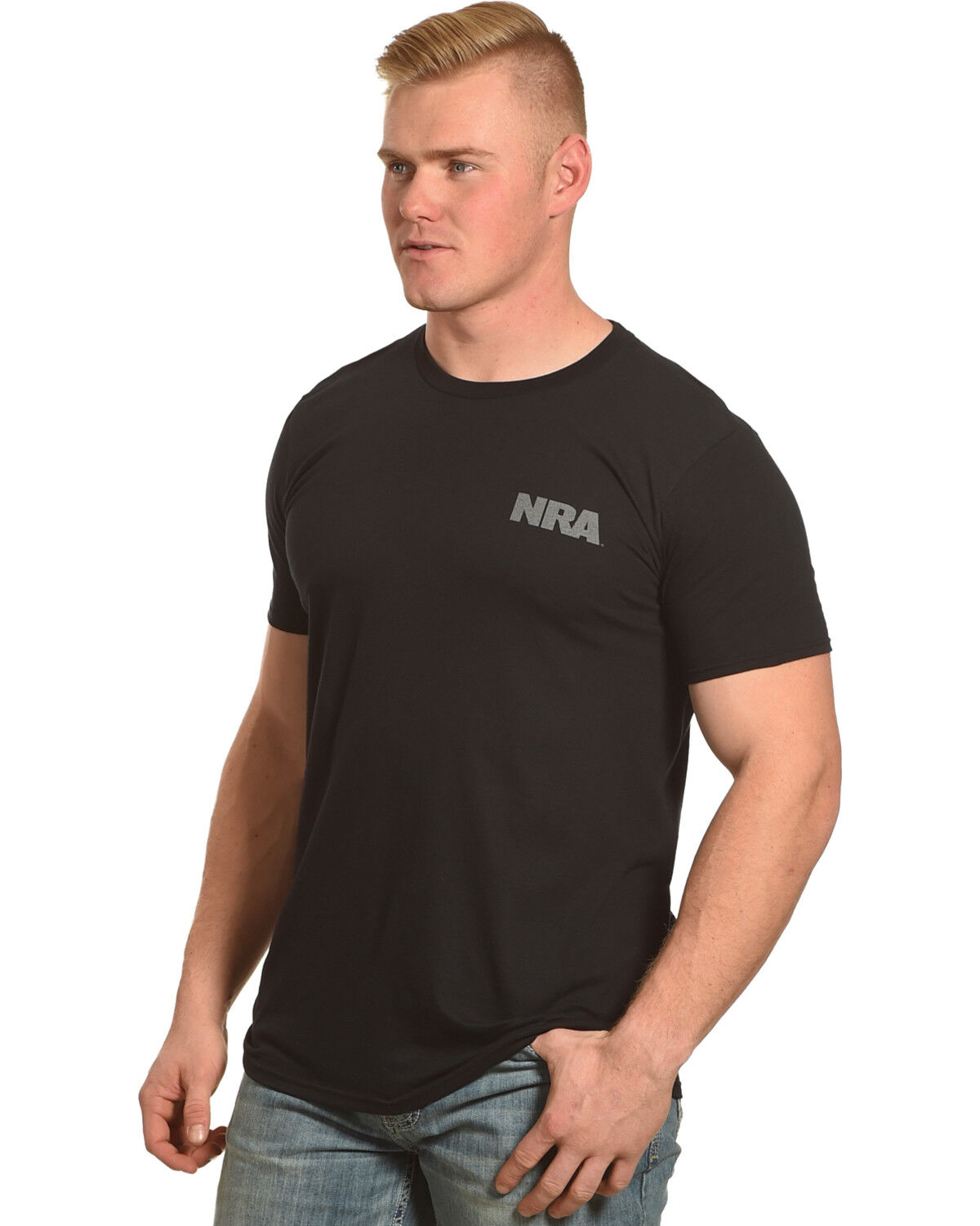 Image #3 - NRA Men's Tactical Flag Short Sleeve Graphic T-Shirt, Black, hi-res