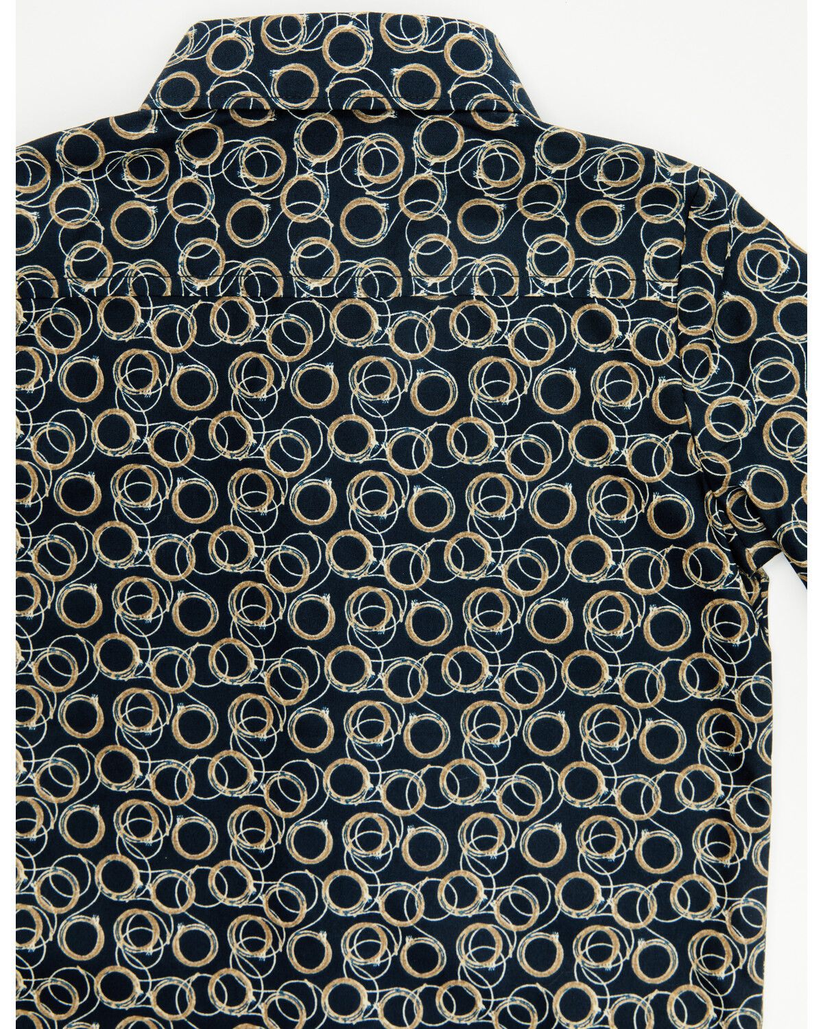 Image #4 - Cinch Infant Boys' Geo Print Long Sleeve Button-Down Western Shirt, Navy, hi-res