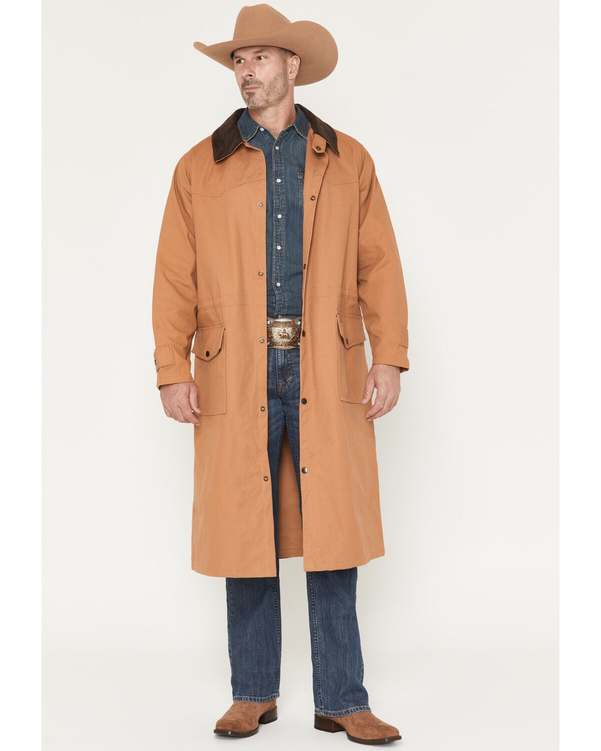Image #1 - Outback Trading Co Men's Canvas Duster, Camel, hi-res