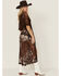 Image #4 - Shyanne Women's Embroidered Mesh Kimono, Dark Brown, hi-res