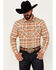 Image #1 - Pendleton Men's Wyatt Plaid Print Long Sleeve Snap Western Flannel Shirt, Tan, hi-res