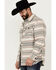 Image #2 - Cinch Men's Southwestern Jacquard Print Shirt Jacket , Grey, hi-res