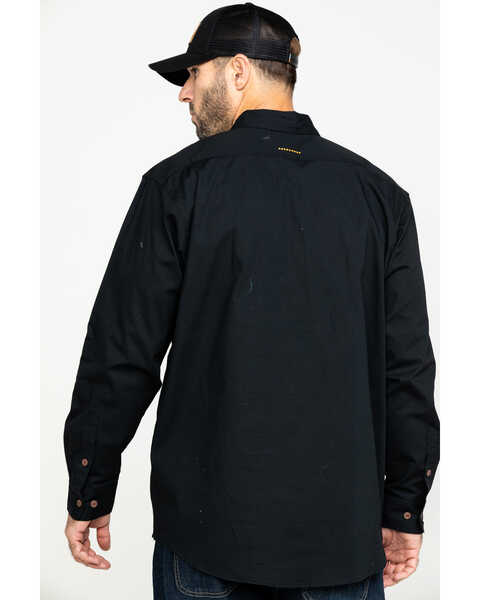Image #2 - Ariat Men's Rebar Made Tough Durastretch Long Sleeve Work Shirt , Black, hi-res