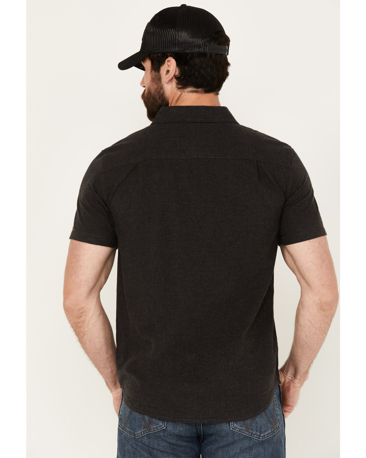 Image #4 - Brixton Men's Charter Short Sleeve Button-Down Shirt, Black, hi-res