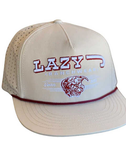 Image #1 - Lazy J Ranch Wear Men's Banner Performance Ball Cap, Tan, hi-res