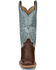Justin Women's Ralston Exotic Smooth Ostrich Skin Western Boots - Broad Square Toe, Chocolate, hi-res