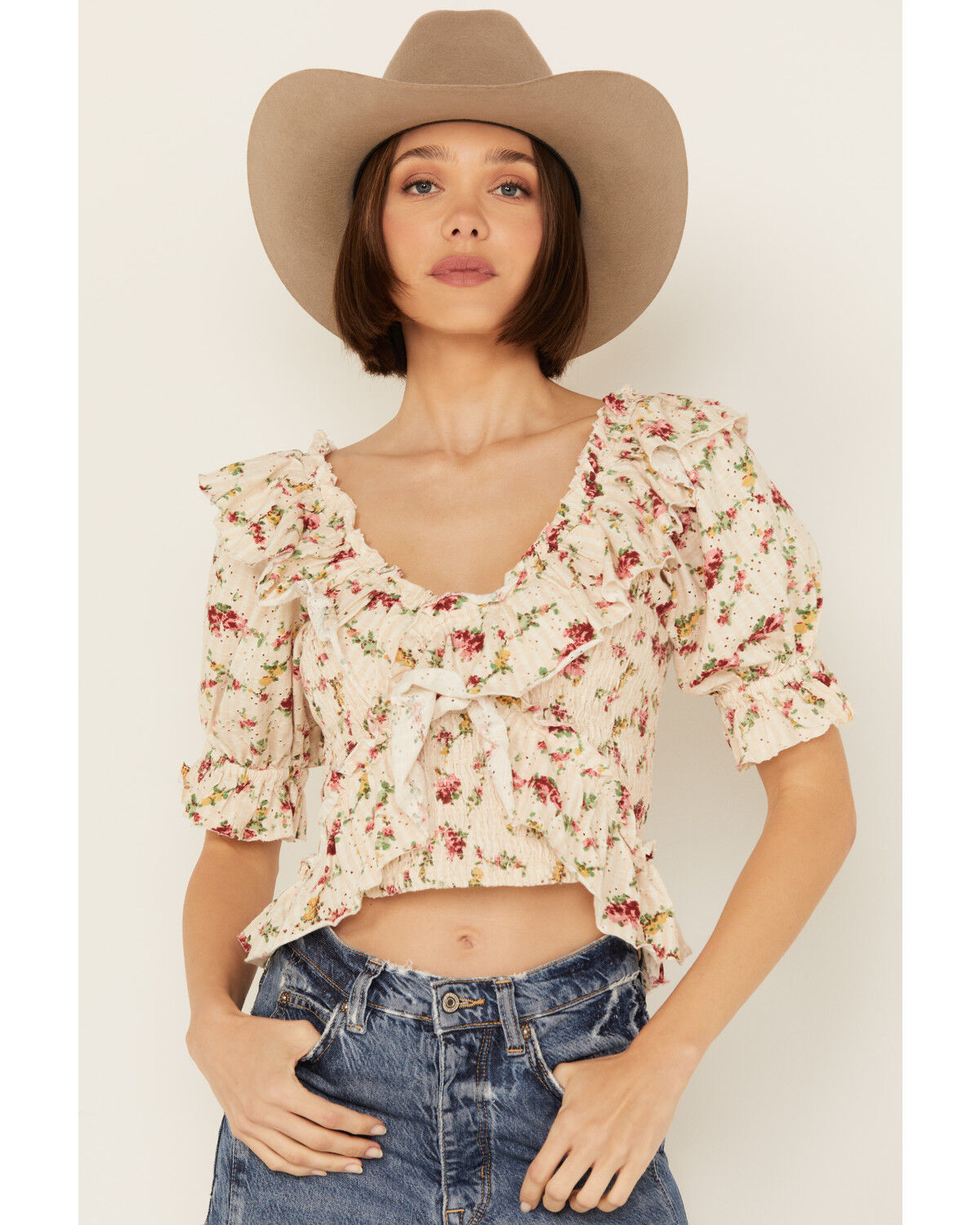 Image #1 - Free People Women's Favorite Girl Top, Ivory, hi-res
