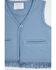 Image #2 - Angel Dear Infant Boys' French Terry Fringe Button Vest, Blue, hi-res