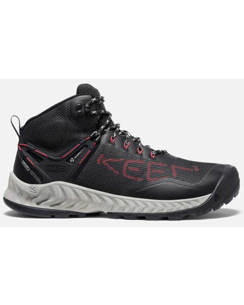 Image #2 - Keen Men's NXIS EVO Waterproof Hiking Boots, Black/red, hi-res