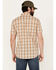 Cody James Men's Anderson Plaid Print Short Sleeve Button-Down Western Shirt, Tan, hi-res