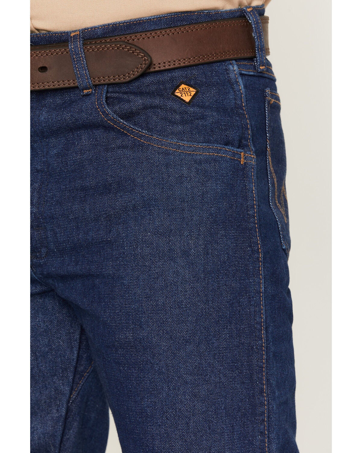 Image #2 - Wrangler Men's FR Relaxed Fit Work Jeans, Denim, hi-res