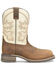 Image #2 - Double H Men's 10" Hingham Deep Scallop Work Boots - Composite Toe, Tan, hi-res