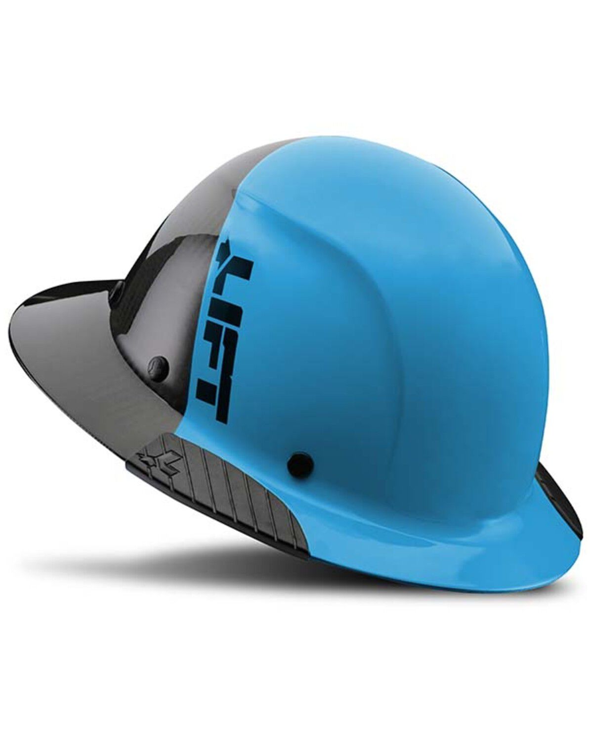 Image #2 - Lift Safety DAX Fifty 50 Carbon Fiber Full Brim Hard Hat, Black/turquoise, hi-res