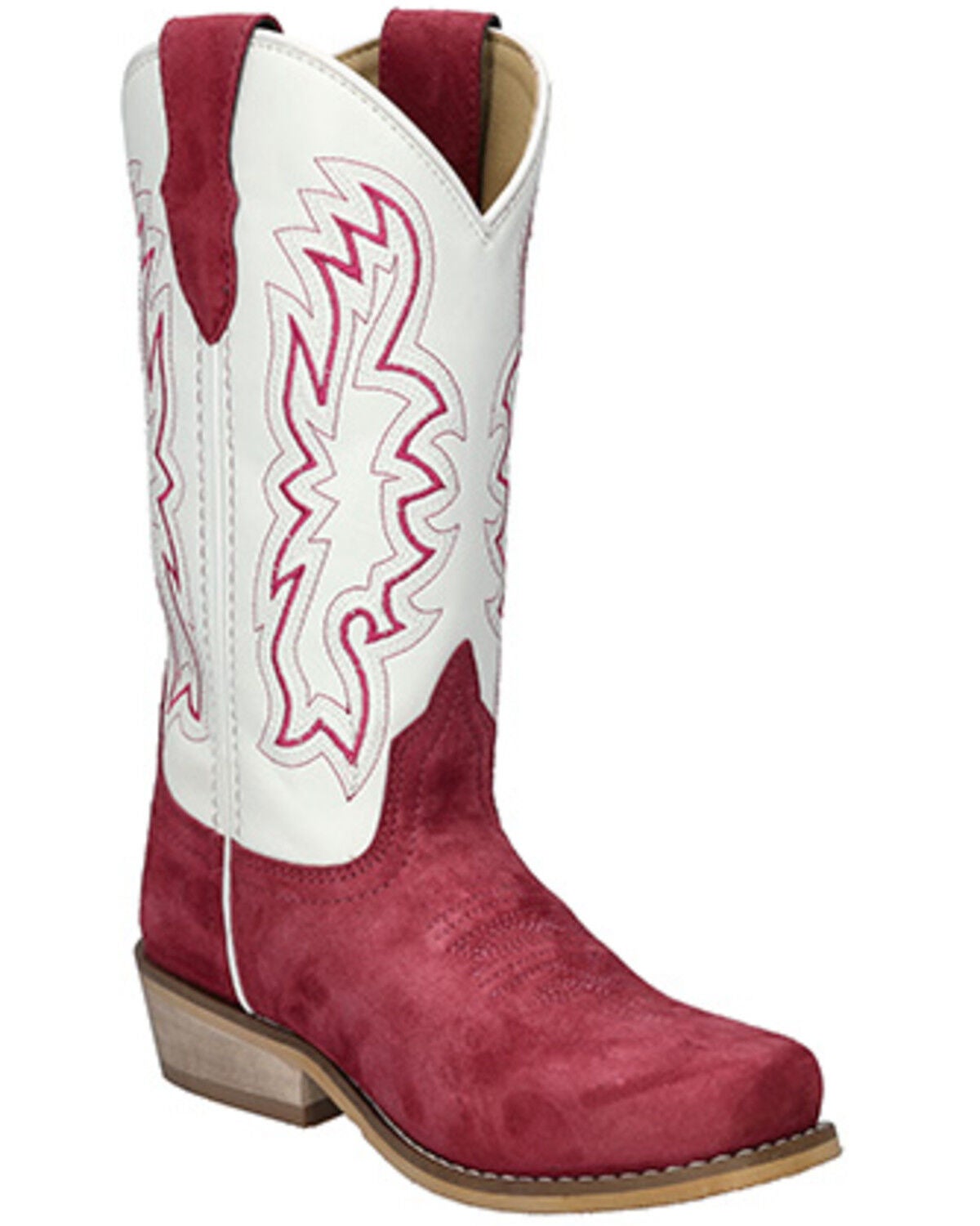 Smoky Mountain Little Girls' Whichita Western Boots - Square Toe, Red, hi-res