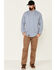 Image #2 - Ariat Men's FR Striped Long Sleeve Button-Down Work Shirt - Big, Blue, hi-res