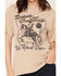 Image #3 - Rock & Roll Denim Women's Saddle Up Short Sleeve Graphic T-Shirt, Taupe, hi-res