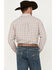 Image #4 - George Strait by Wrangler Men's Plaid Print Long Sleeve Button-Down Western Shirt - Tall, Red, hi-res