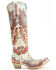 Image #2 - Corral Women's Fire Phoenix Hand Tooled And Painted Tall Western Boots - Snip Toe , White, hi-res